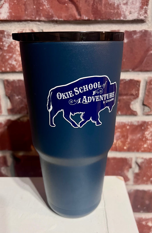 Navy Double Walled Vacuum Tumbler - 30 oz.